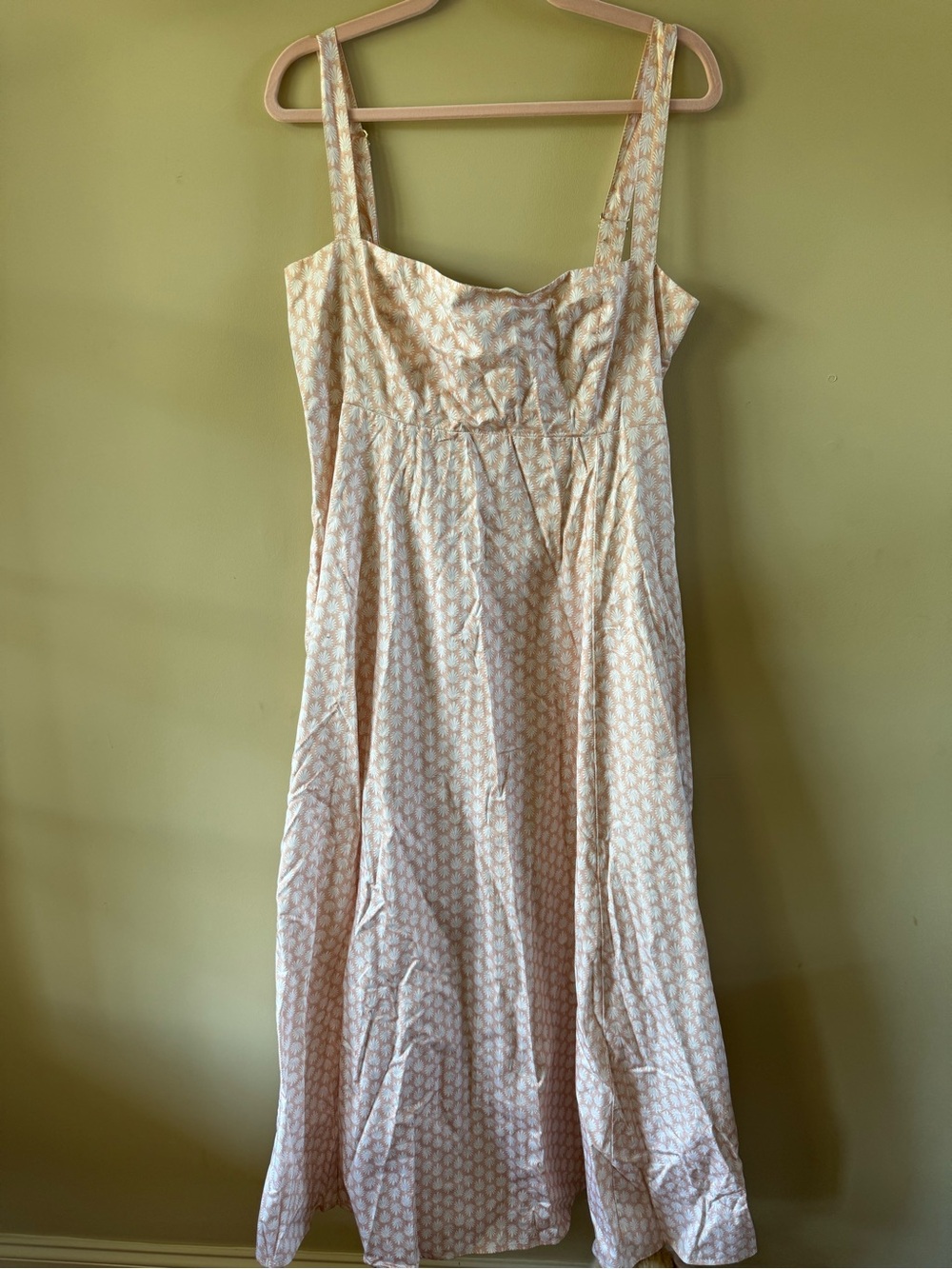Hill House Cream Maxi Dress with Subtle Pattern